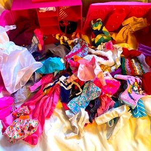 Vintage Barbie Clothing and Two Vintage Cases